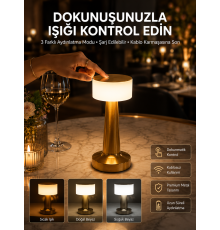 Dekoratif Masa Lambası Dokunmatik Renk Değiştirebilen Gece Lambası