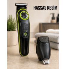 Erkek Bakım Seti 5'i 1 Arada 0-10 mm Ayarlanabilir Çok Fonksiyonlu Tıraş Makinesi