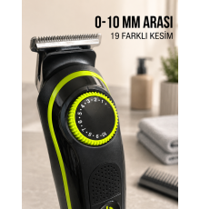 5'i 1 Arada Erkek Tıraş Makinesi Hassas Kesim Sıfır Tıraş ve Sakal Bakım Seti