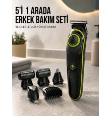 Erkek Kişisel Bakım Seti Çok Amaçlı Sakal Vücut Burun Kulak Tıraş Makinesi