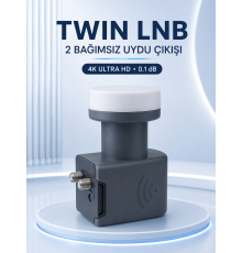 Ku Band Twin LNB Çift Çıkış 4K Ultra HD Destekli 0.1 dB Uydu Anten LNB