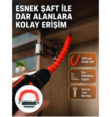 12 Parça Esnek Bits Uç Seti 300 mm Esnek Şaftlı Tornavida Uç Seti