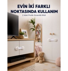 2'li Çocuk Güvenlik Kilidi Ev İçi Koruma Seti