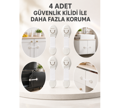 DOLAP VE ÇEKMECE KİLİDİ 4 ADET