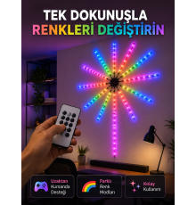 RGB LED Duvar Lambası Uzaktan Kumandalı Telefon Kontrollü Ortam Aydınlatması