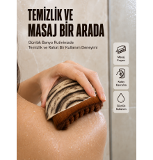 Vücut Temizleme Fırçası Ergonomik Elde Tutulan Yumuşak Kıllı Masaj Fırçası