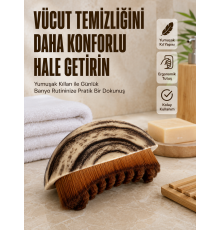 Yumuşak Kıllı Masaj Fırçası Vücut Temizleme Banyo Fırçası Ergonomik Tasarım