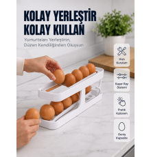 Yumurta Düzenleyici Organizer Buzdolabı İçin Yer Tasarruflu Saklama Rafı