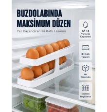Buzdolabı Yumurtalık Organizer Geniş Kapasiteli Yumurta Düzenleyici Rafı