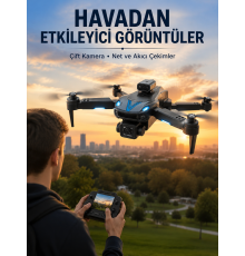 Katlanabilir Çift Kameralı Drone Uzaktan Kumandalı Hava Aracı