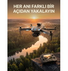 Ekranlı Kumandalı Çift Kameralı Drone ile Havadan Çekim
