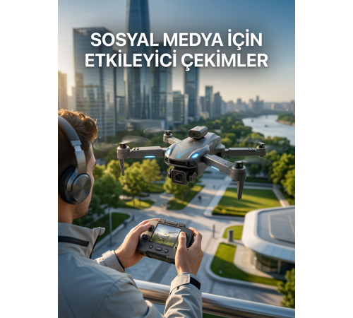 Katlanabilir Profesyonel Görünümlü Kamera Drone