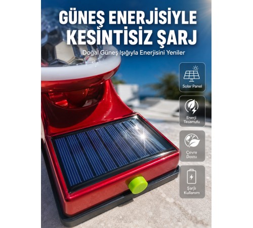Taşınabilir Solar LED Parti Lambası USB Şarjlı Renkli Dekoratif Aydınlatma