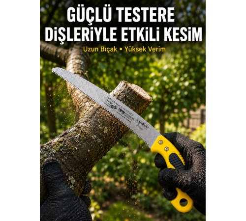 Bahçe Bıçkısı Keskin Çelik Diş Yapısıyla Pratik Kesim