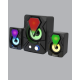 RGB LED Aydınlatmalı Bilgisayar Oyun Hoparlör Sistemi