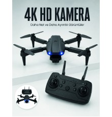 E99 Pro 4K HD Kameralı Katlanabilir Drone APP Kontrollü Uzaktan Kumandalı Mini Drone