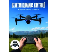 4K HD Kameralı Katlanabilir Drone Sabit Yükseklik Destekli Uzaktan Kumandalı Drone