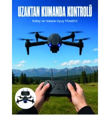 4K HD Kameralı Katlanabilir Drone Sabit Yükseklik Destekli Uzaktan Kumandalı Drone