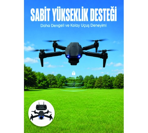 APP Kontrollü Mini Drone 4K HD Kamera, 360° Takla ve Katlanabilir Tasarım