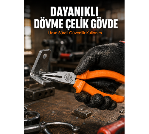Uzun Çene Tasarımlı Dövme Çelik Kargaburun Hassas Kavrama Performansı