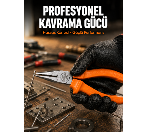 Uzun İnce Çeneli Profesyonel Kargaburun Dayanıklı Çelik El Aleti