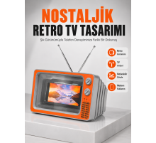 12 İnç Telefon Ekran Büyütücü Retro TV Tasarımlı HD Fresnel Lens Taşınabilir Mobil Ekran Büyütücü