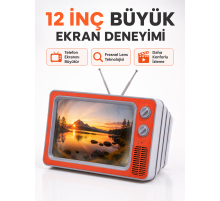 Telefon Ekran Büyütücü 3D HD Lens Retro TV Görünümlü Katlanabilir Mobil Ekran