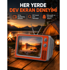 Mobil Telefon Ekran Büyütücü 12 İnç Fresnel Lens Göz Konforu Sağlayan Taşınabilir