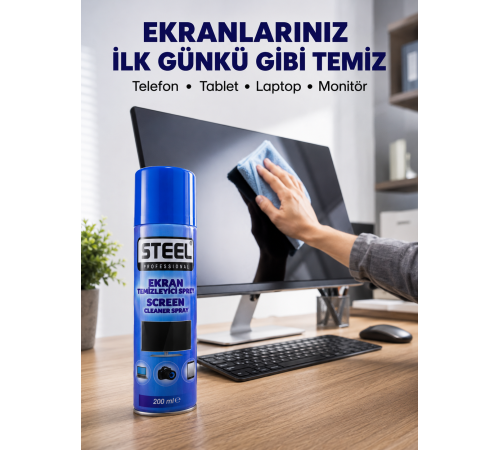 LCD, LED ve Telefon Ekranları İçin Ekran Temizleyici Sprey