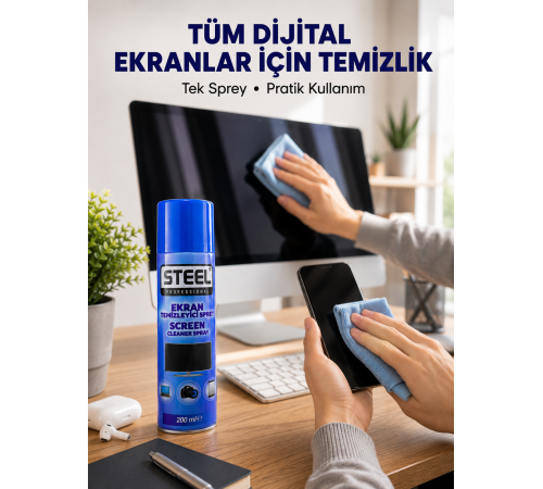Günlük Kullanıma Uygun Çok Amaçlı Ekran Temizleme Spreyi