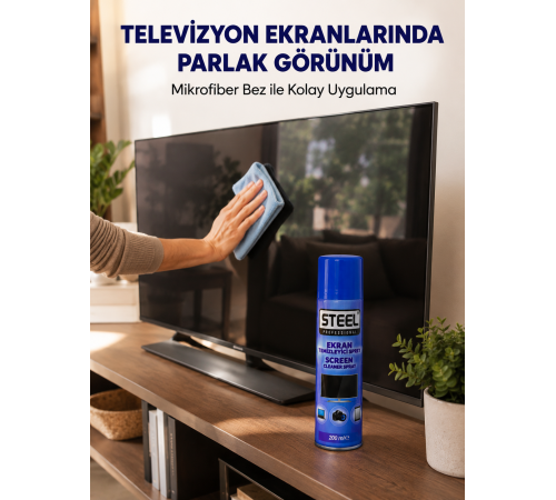 Telefon, Tablet ve Bilgisayar Ekranları İçin Pratik Temizlik Spreyi