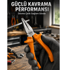 Dayanıklı Çelik Gövdeli Çok Amaçlı Profesyonel Pense