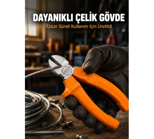 Ergonomik Saplı Hassas Kesim Sunan Dövme Çelik Yan Keski