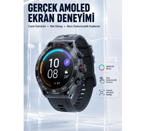 5G Android SIM Kartlı Akıllı Saat Dönebilen HD Kamera AMOLED Ekran GPS Wi-Fi