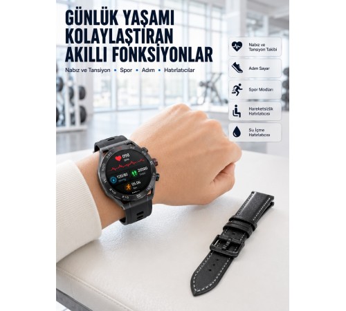 AMOLED Ekranlı 5G Android Akıllı Saat SIM Kart Destekli Kameralı Akıllı Saat