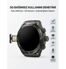 SIM Kartlı 5G Android Akıllı Saat HD Kamera Wi-Fi GPS Uygulama Yükleyebilen