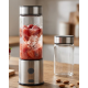Çift Hazneli Cam Blender USB Şarjlı Smoothie ve Buz Kırıcı Blender