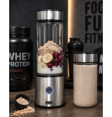 Çift Hazneli Cam Blender USB Şarjlı Smoothie ve Buz Kırıcı Blender