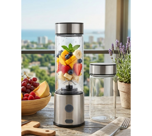 Çift Cam Hazneli Blender 16500 RPM Buz Kırıcı Taşınabilir Blender