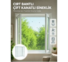Pencere ve Balkon İçin Çift Kanatlı Sinek Koruma Sinekliği