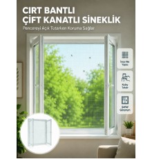 Pencere ve Balkon İçin Çift Kanatlı Sinek Koruma Sinekliği