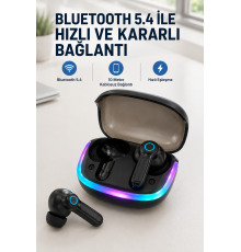 WS Bluetooth Kulaklık Quad ENC HD Voice 500mAh Şarj Kutulu Kablosuz Kulaklık