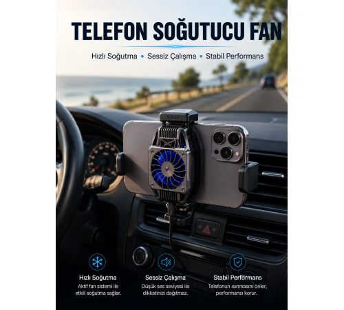Telefon Soğutucu Fan Aktif Soğutma Sistemi ile Güçlü Performans