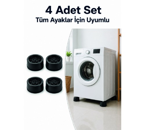 Kaymaz Tabanlı 4 Adet Makine Ayak Yükseltici