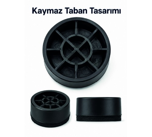 4 Adet Kaymaz Çamaşır Makinesi Ayak Altlığı