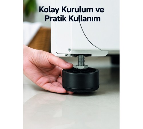 4 Adet Titreşim Önleyici Çamaşır Makinesi Ayak Pedi