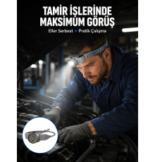 LED Kafa Feneri Eller Serbest Kullanım İçin Güçlü Işık Kaynağı
