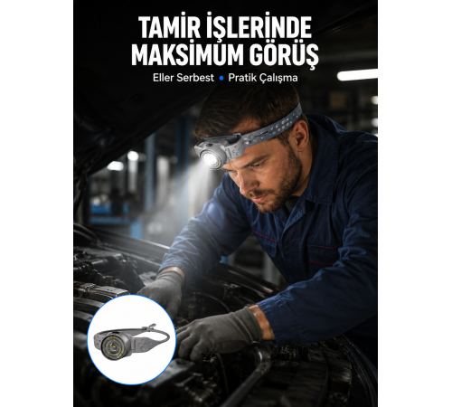 LED Kafa Feneri Eller Serbest Kullanım İçin Güçlü Işık Kaynağı