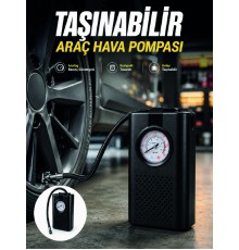 Otomobil Bisiklet ve Motosiklet İçin Taşınabilir Lastik Hava Pompası