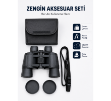 20x Büyütmeli Profesyonel Dürbün | HD Optik Lens Taşıma Çantalı ve Boyun Askılı